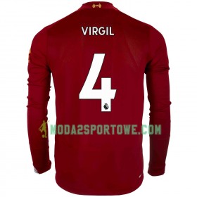 Koszulka Liverpool Virgil van Dijk 4 Domowe Stroje Piłkarskie 2019/20 Długi Rękaw